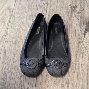 Michael Kors Gray Women's Loafers with Logo Accent